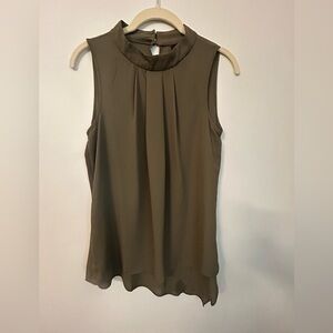 Sami and Jo Olive Green Sleeveless Blouse